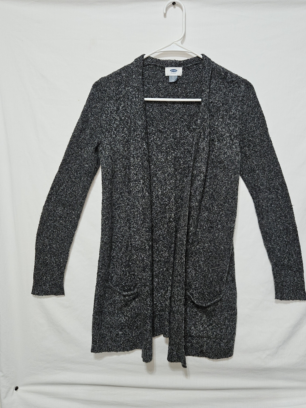 Old Navy Charcoal Gray Marled Knit Wool Blend Pocket Cardigan XS